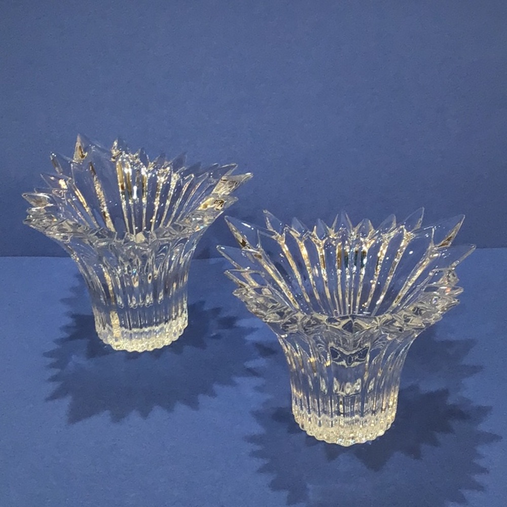 Mikasa “Dante” starburst pattern candlestick holders
